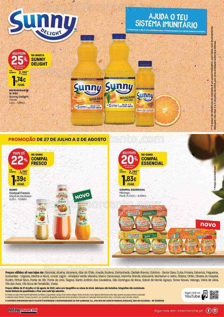 Antevisão Folheto INTERMARCHÉ Especial Sumos Promoções de 27 julho a 2 agosto