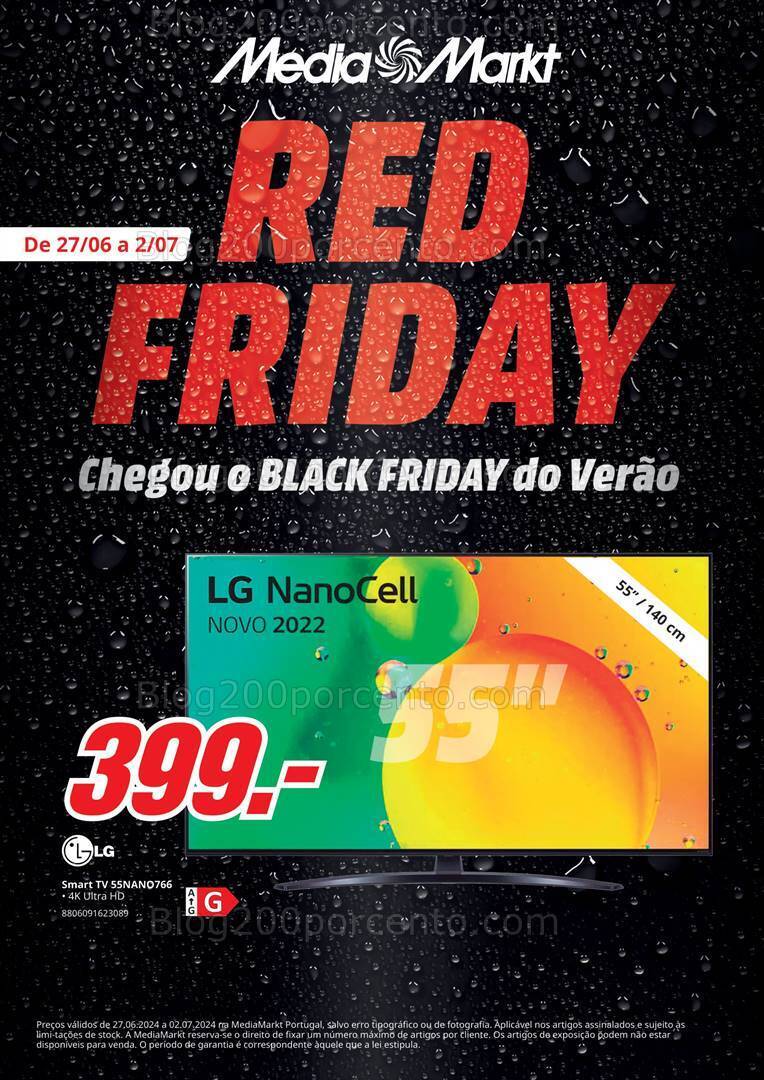 Antevisão Folheto MEDIAMARKT Red Friday Promoções de 27 junho a 2 julho