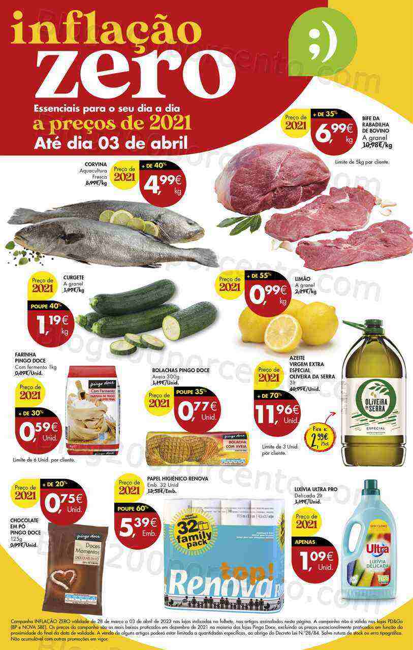 Antevisão Folheto PINGO DOCE Norte Fim de Semana - 31 março a 3 abril