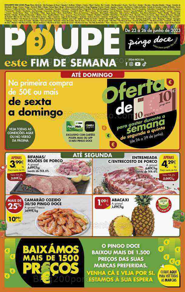 Antevisão Folheto PINGO DOCE Norte Promoções Fim de Semana - 23 a 25 junho