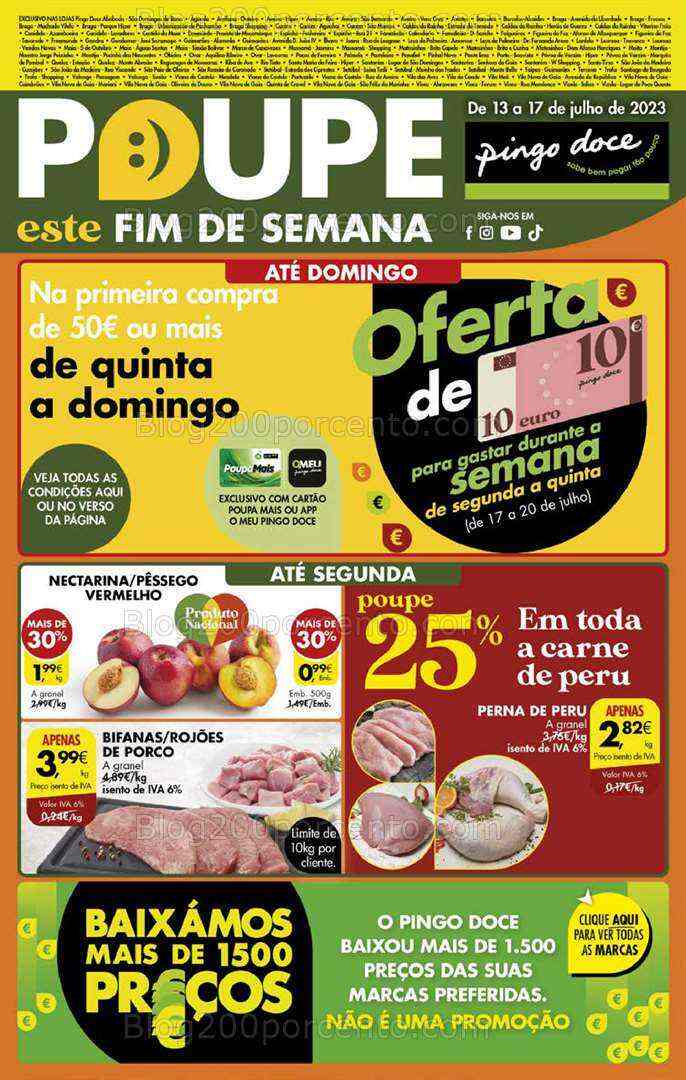 Antevisão Folheto PINGO DOCE Norte Promoções Fim de Semana - 13 a 17 julho