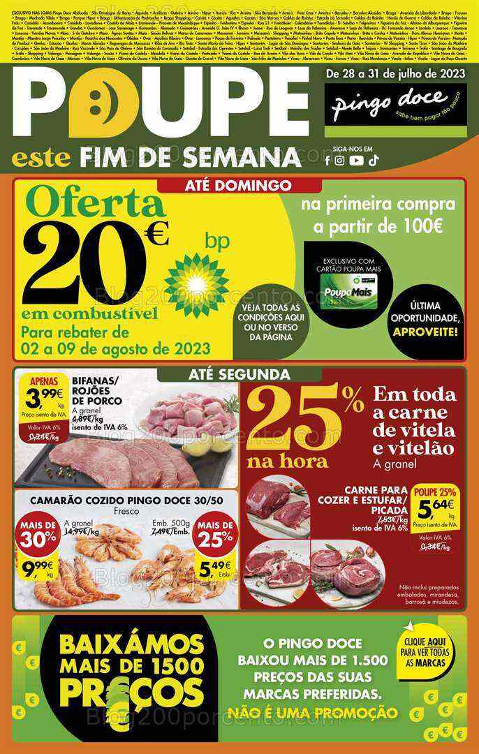 Antevisão Folheto PINGO DOCE Norte Promoções Fim de Semana - 28 a 31 julho