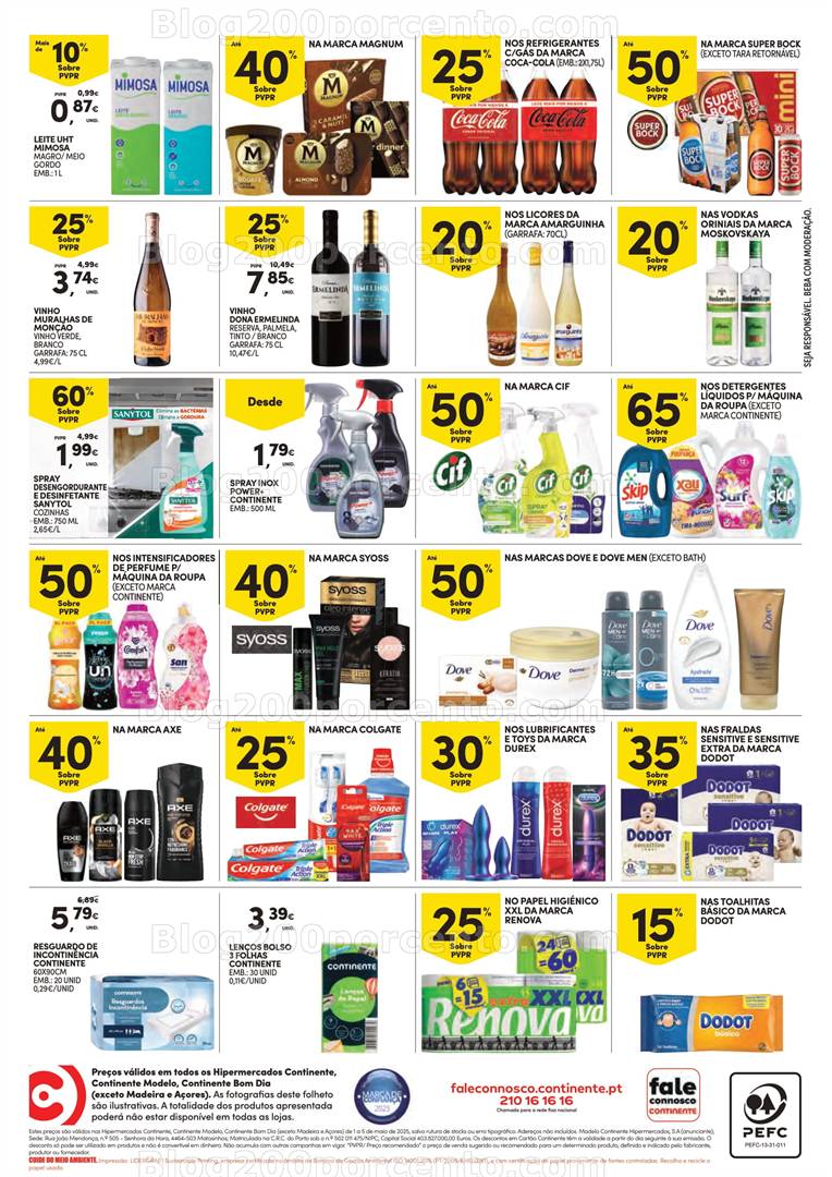 Antevisão Folheto CONTINENTE Promoções Fim de Semana - 1 a 5 maio