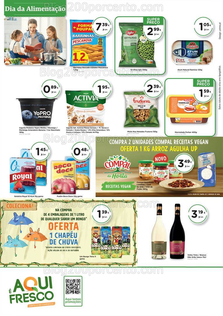 Antevisão Folheto AQUI É FRESCO Promoções de 9 a 20 outubro