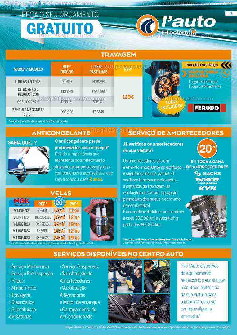 Antevisão Folheto E-LECLERC Auto Promoções de 7 junho a 30 julho
