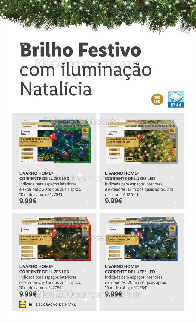 Antevisão Folheto LIDL Especial Decoração de Natal Promoções a partir de 26 outubro
