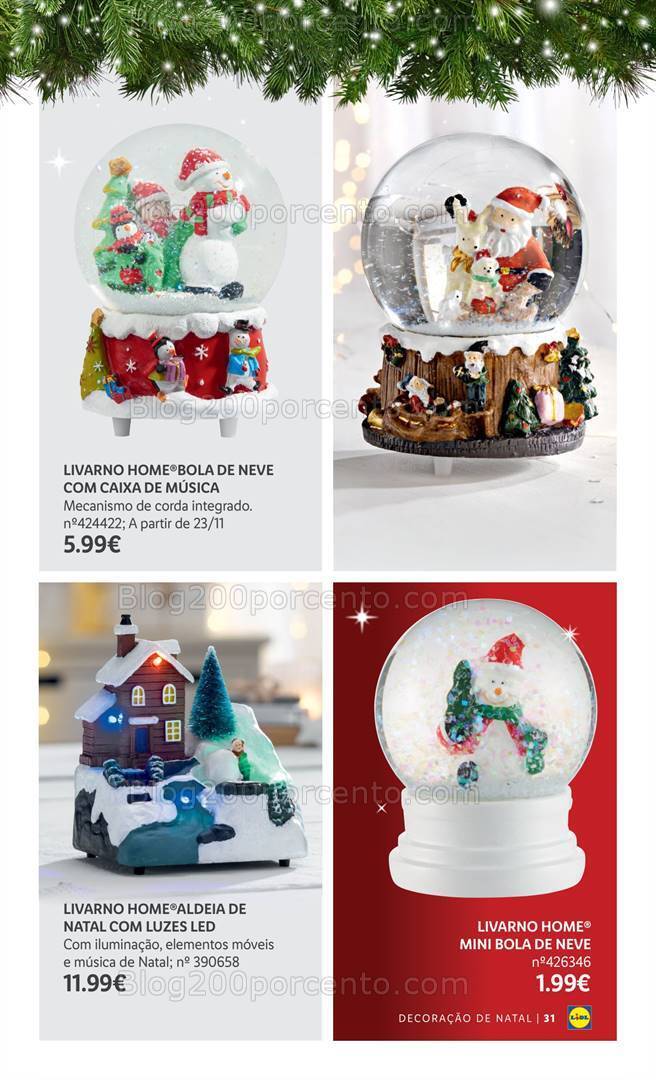 Antevisão Folheto LIDL Especial Decoração de Natal Promoções a partir de 26 outubro