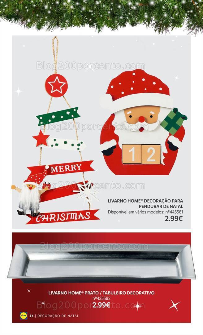 Antevisão Folheto LIDL Especial Decoração de Natal Promoções a partir de 26 outubro