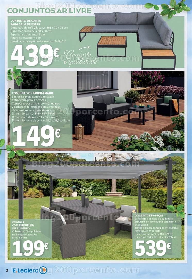 Antevisão Folheto E-LECLERC Ar Livre Promoções de 29 abril a 25 maio jardim
