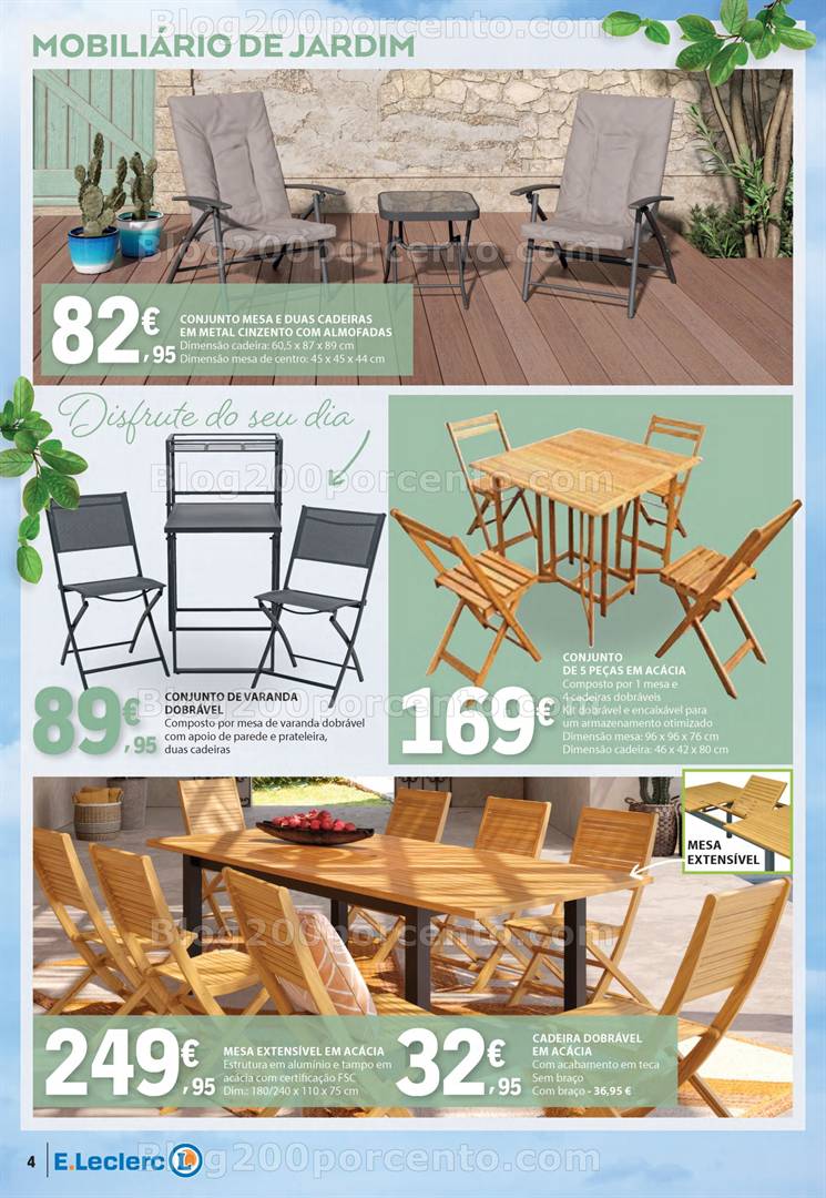Antevisão Folheto E-LECLERC Ar Livre Promoções de 29 abril a 25 maio jardim
