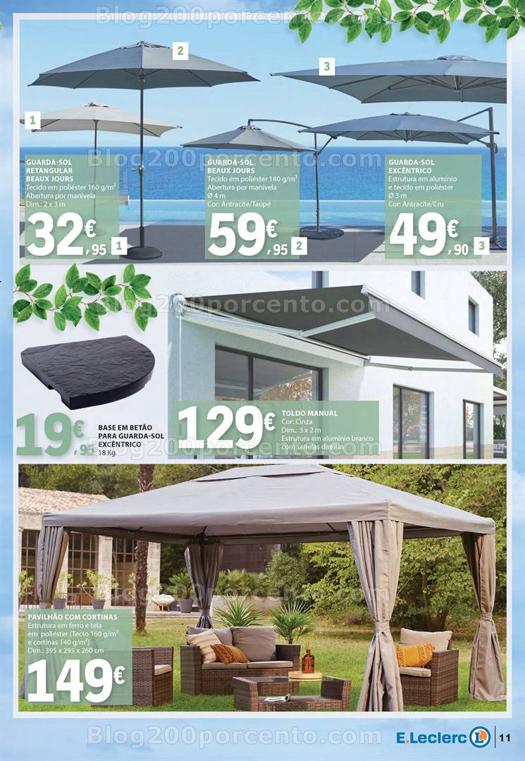 Antevisão Folheto E-LECLERC Ar Livre Promoções de 29 abril a 25 maio jardim