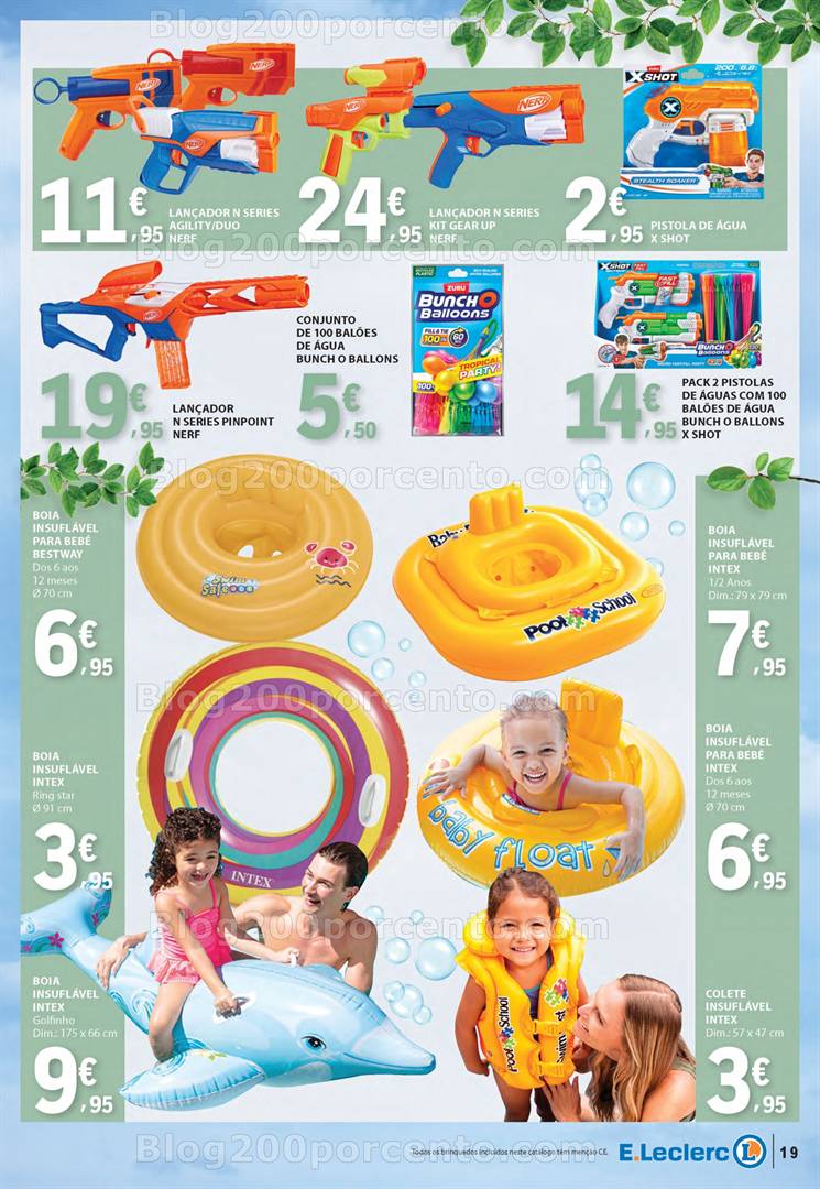 Antevisão Folheto E-LECLERC Ar Livre Promoções de 29 abril a 25 maio brinquedos