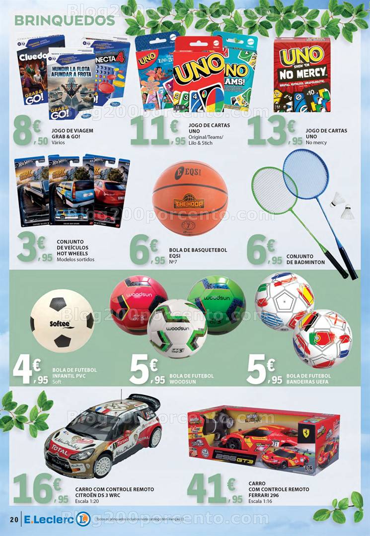 Antevisão Folheto E-LECLERC Ar Livre Promoções de 29 abril a 25 maio brinquedos