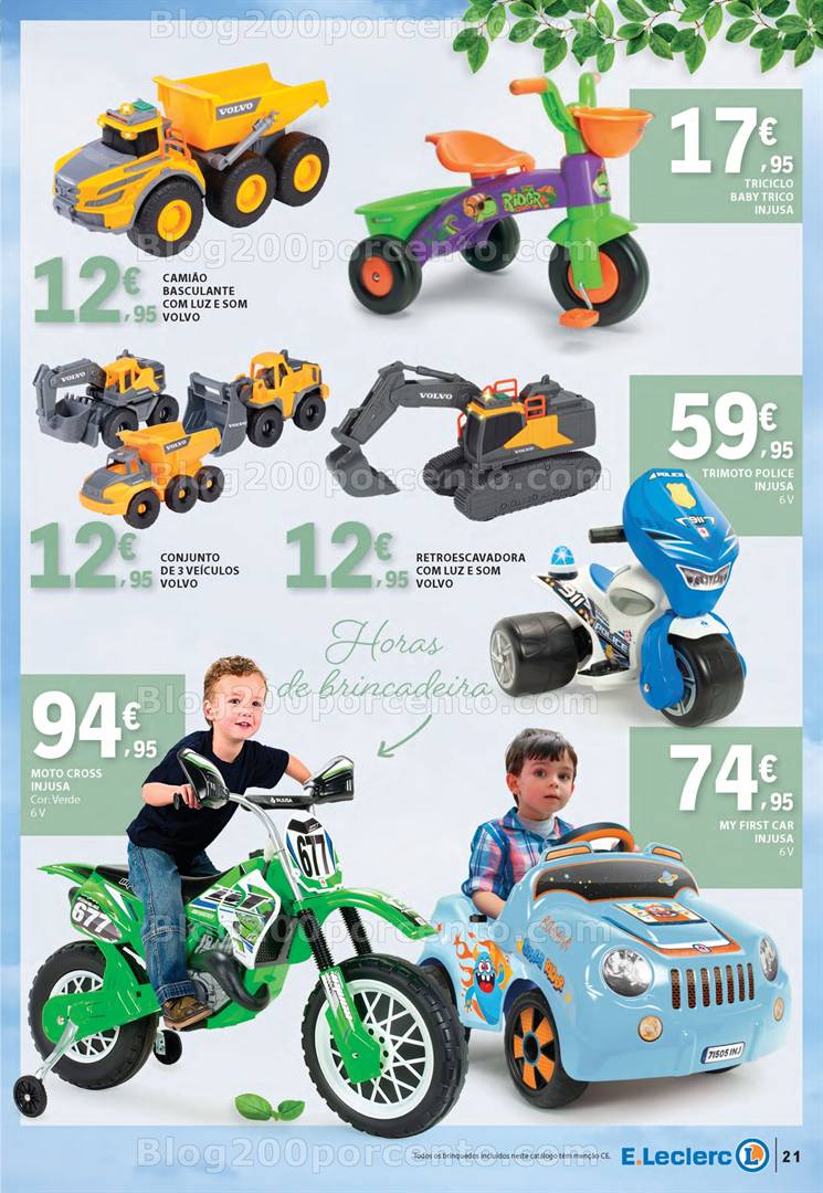 Antevisão Folheto E-LECLERC Ar Livre Promoções de 29 abril a 25 maio brinquedos