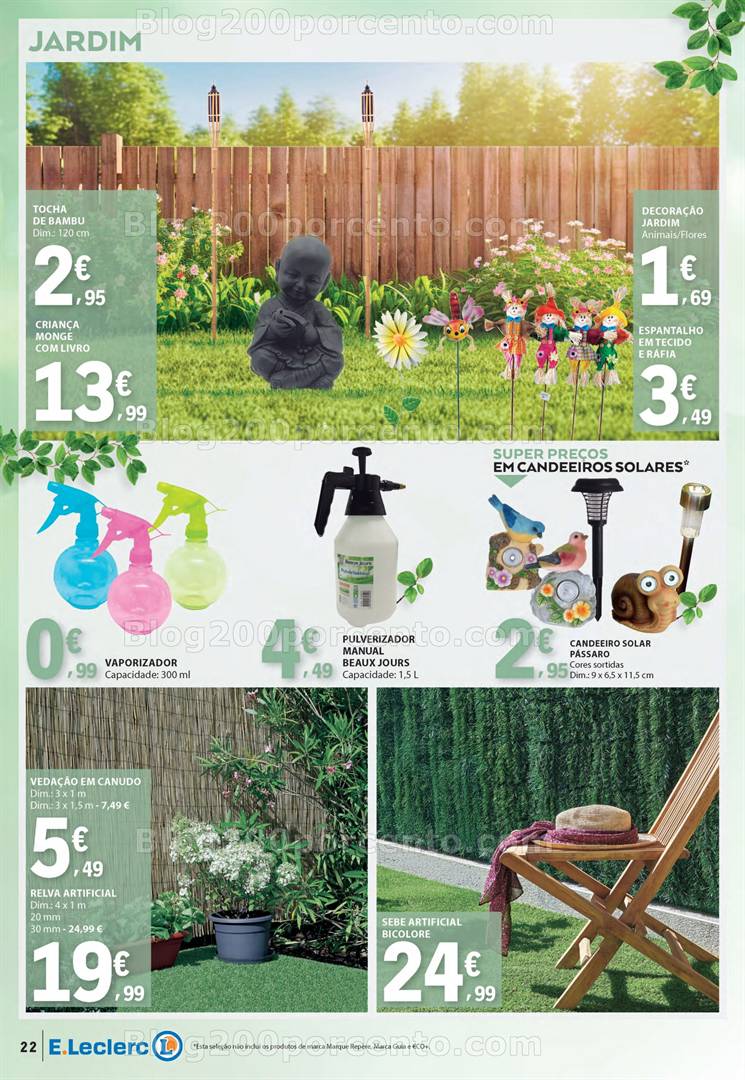 Antevisão Folheto E-LECLERC Ar Livre Promoções de 29 abril a 25 maio jardim