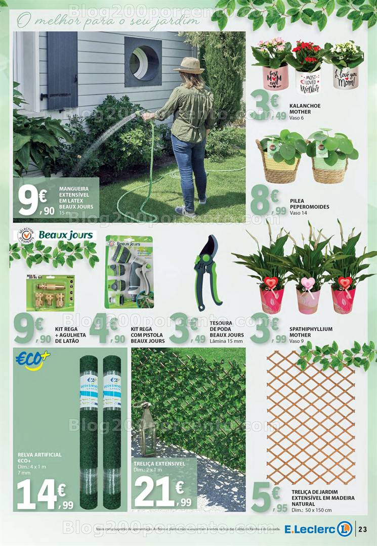 Antevisão Folheto E-LECLERC Ar Livre Promoções de 29 abril a 25 maio jardim