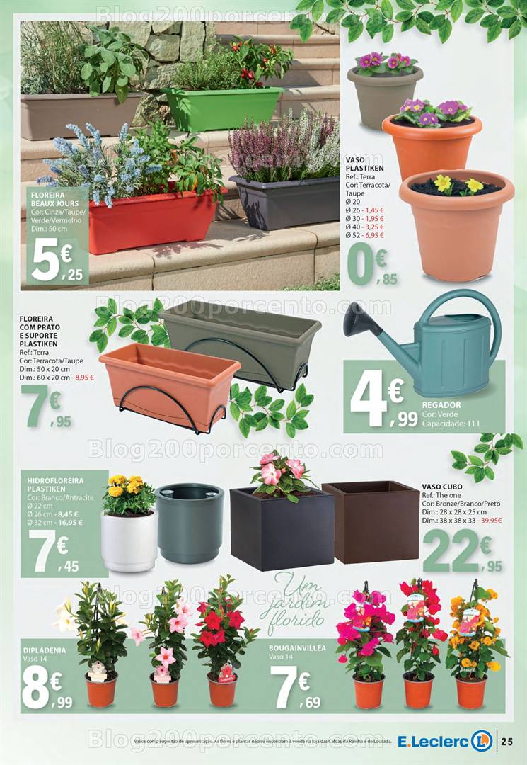 Antevisão Folheto E-LECLERC Ar Livre Promoções de 29 abril a 25 maio jardim