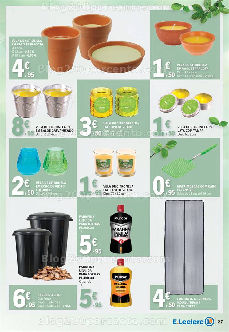 Antevisão Folheto E-LECLERC Ar Livre Promoções de 29 abril a 25 maio jardim