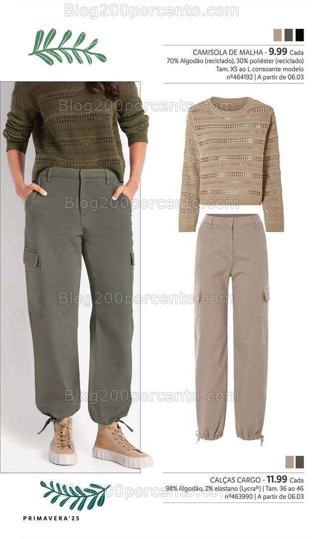 Antevisão Folheto LIDL Moda Primavera Promoções a partir de 6 março