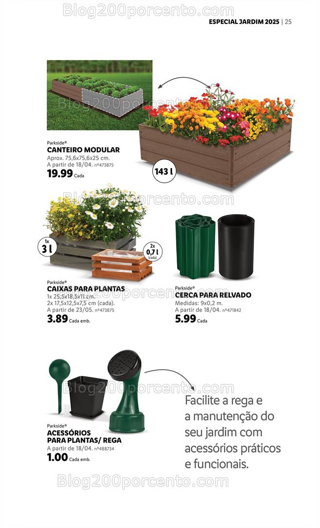 Antevisão Folheto LIDL Especial Jardim Promoções a partir de 7 abril