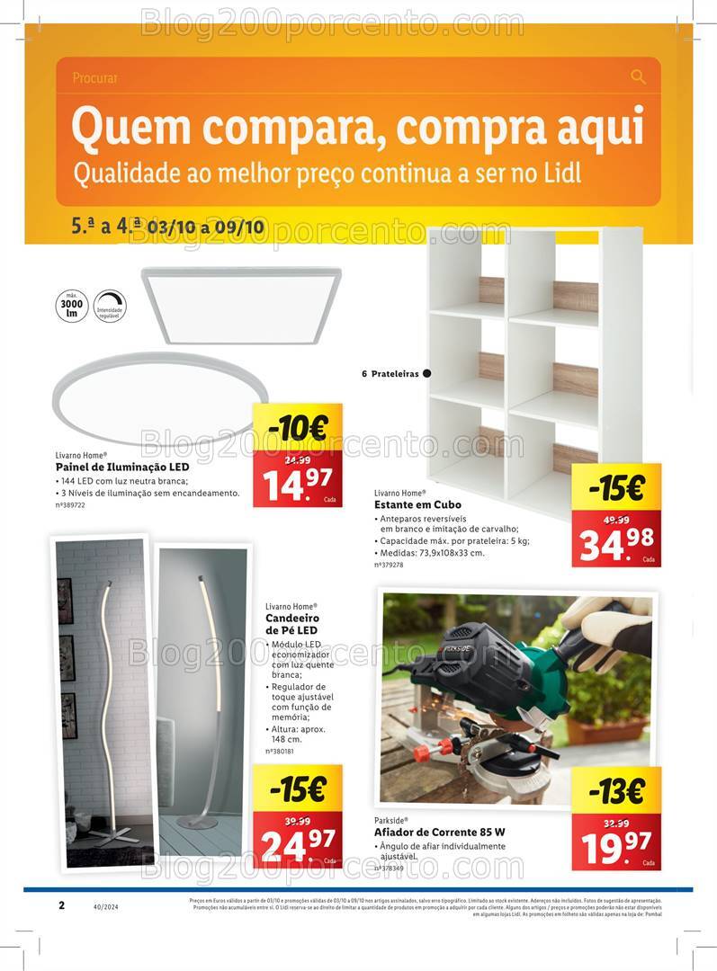 Antevisão Folheto LIDL Extra II Promoções de 3 a 9 outubro