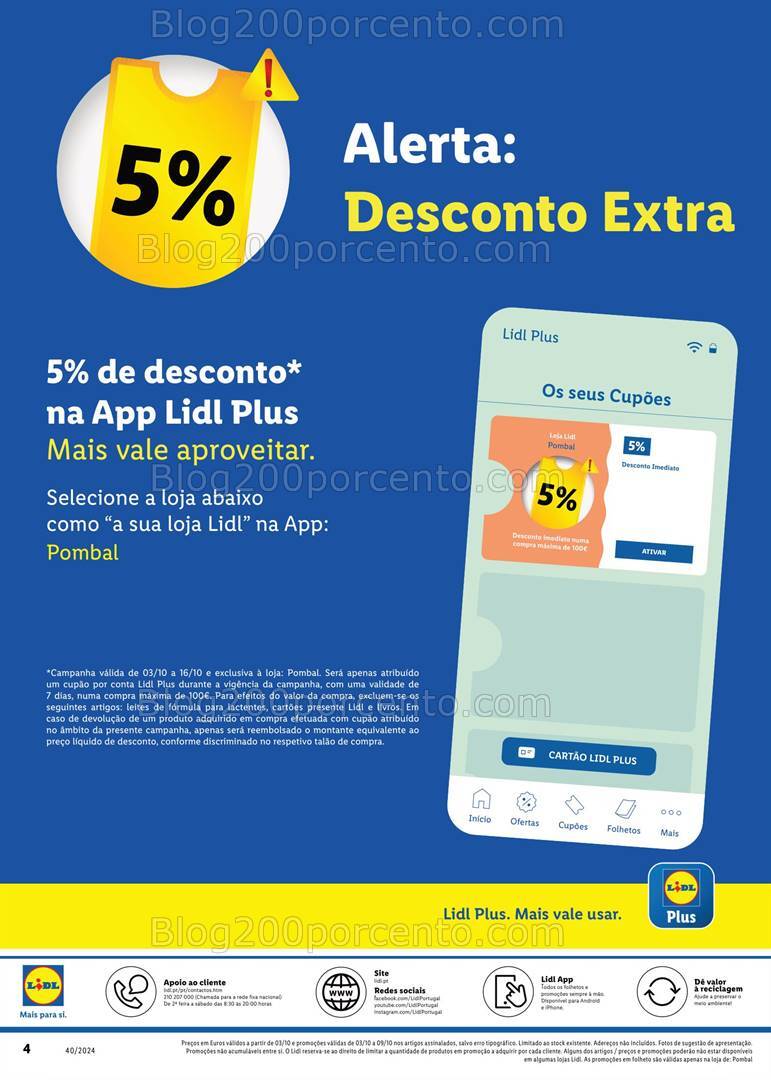 Antevisão Folheto LIDL Extra II Promoções de 3 a 9 outubro
