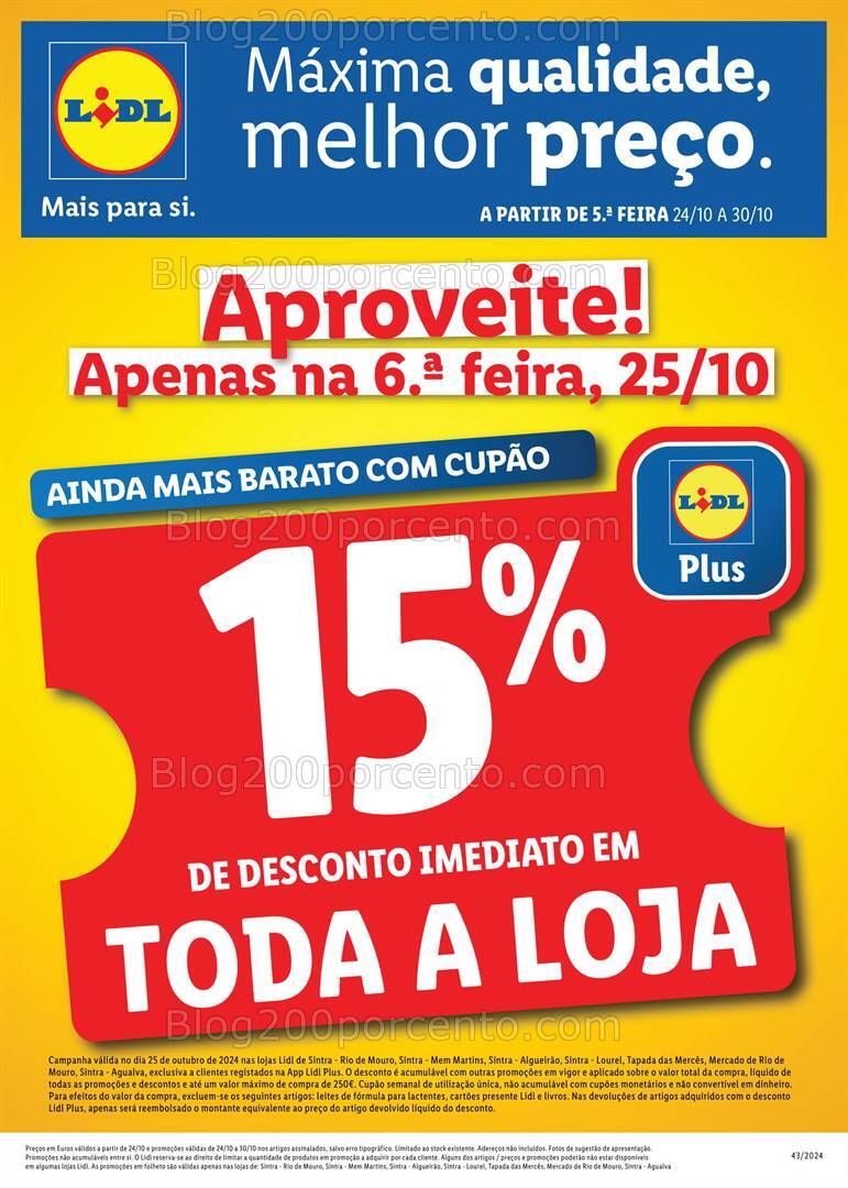 Antevisão Folheto LIDL Extra Rio de Mouro Promoções 24 a 30 outubro