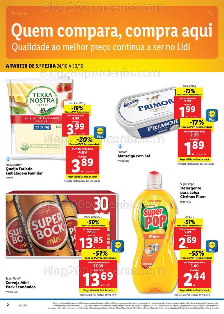 Antevisão Folheto LIDL Extra Rio de Mouro Promoções 24 a 30 outubro