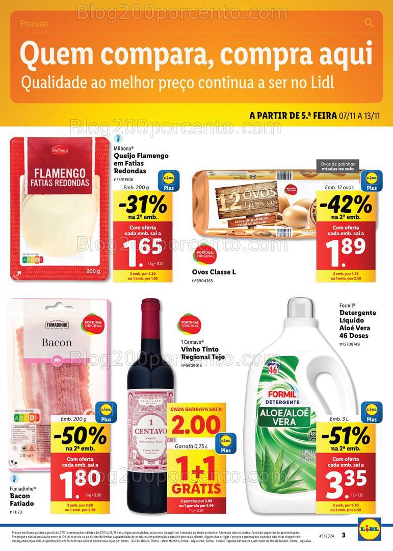 Antevisão Folheto LIDL Extra Sintra Promoções de 7 a 13 novembro