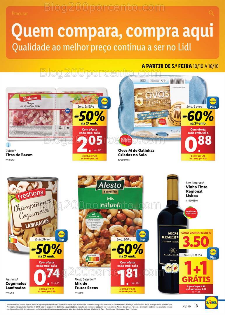 Antevisão Folheto LIDL Extra VNG Promoções de 10 a 16 outubro