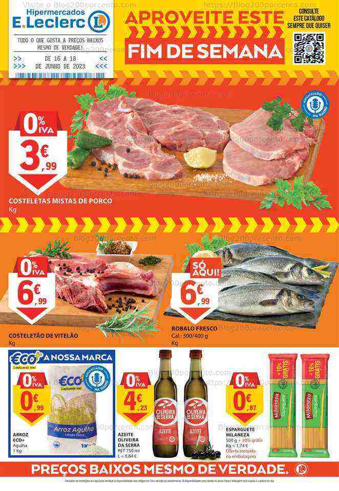 Antevisão Folheto E-LECLERC Promoções Fim de Semana - 16 a 18 junho