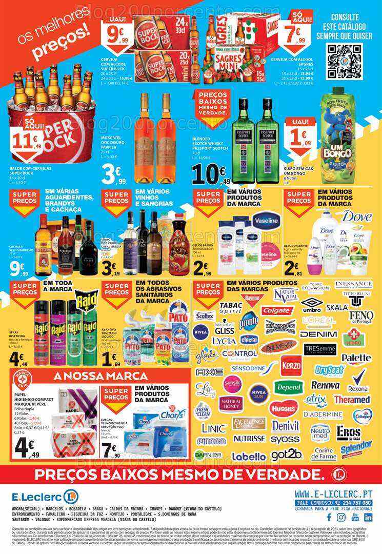 Antevisão Folheto E-LECLERC Promoções Fim de Semana - 4 a 6 agosto