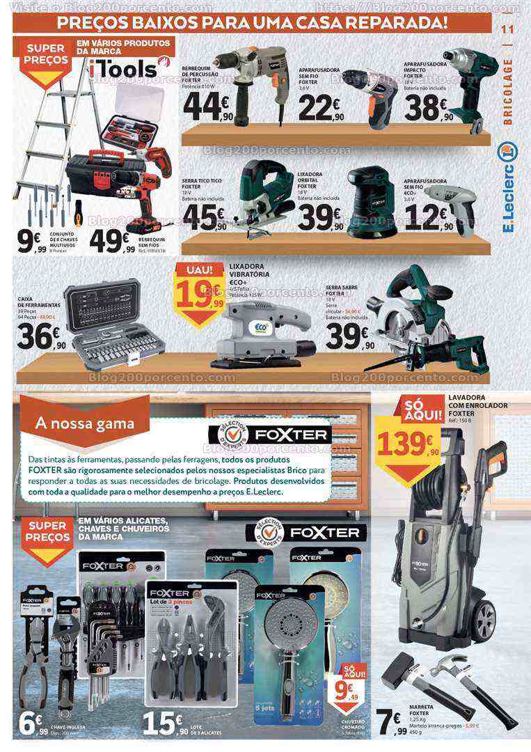 Antevisão Folheto E-LECLERC Especial Bricolage e Limpeza Promoções de 13 a 25 junho
