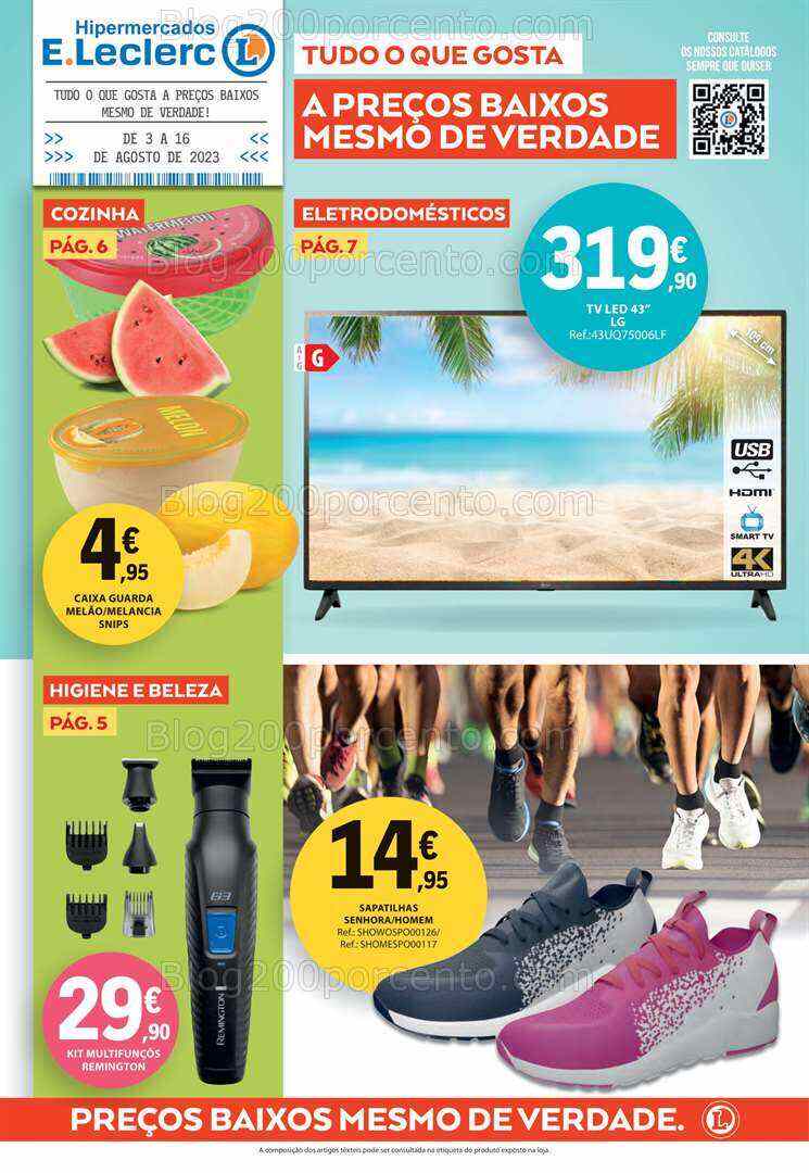 Antevisão Folheto E-LECLERC Bazar Promoções de 3 a 16 agosto