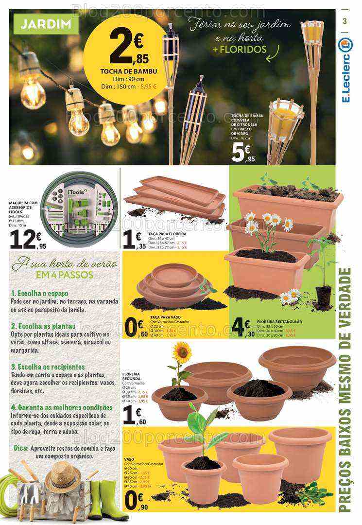 Antevisão Folheto E-LECLERC Bazar Promoções de 3 a 16 agosto