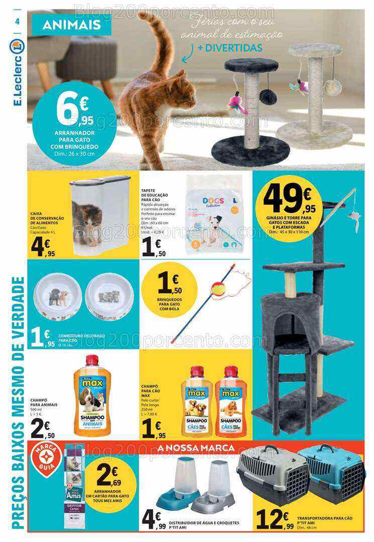 Antevisão Folheto E-LECLERC Bazar Promoções de 3 a 16 agosto