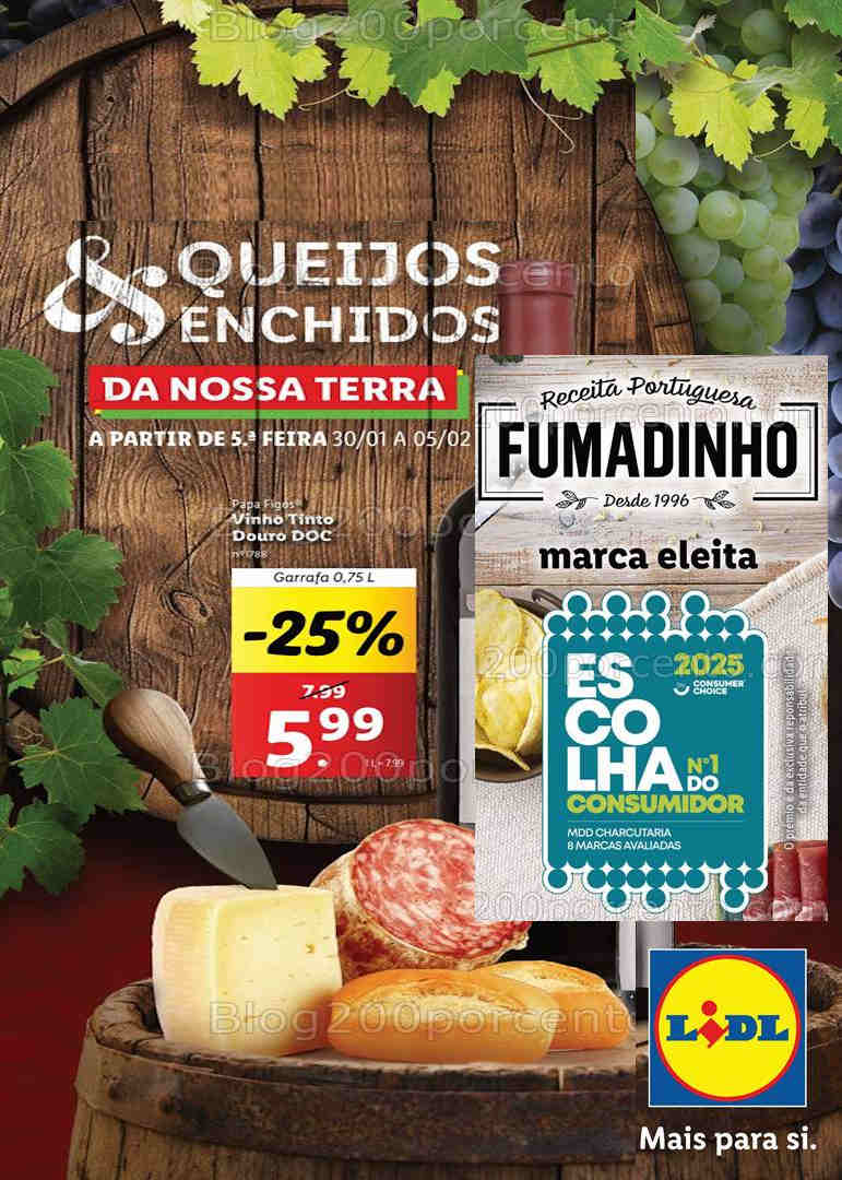 Antevisão Folheto LIDL Feira Queijos e Enchidos Promoções de 30 fevereiro a 5 fevereiro