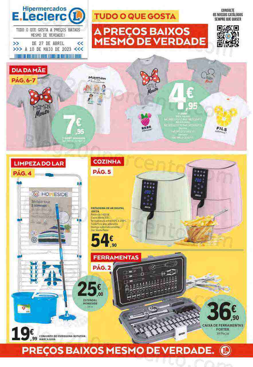 Antevisão Folheto E-LECLERC Bazar Promoções de 27 abril a 10 maio