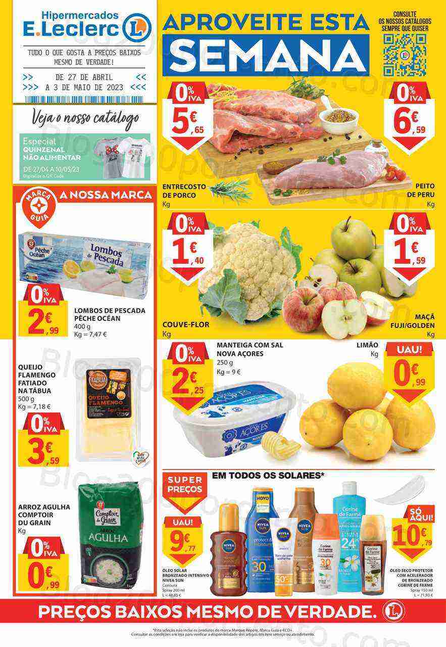 Antevisão Folheto E-LECLERC Promoções de 27 abril a 3 maio