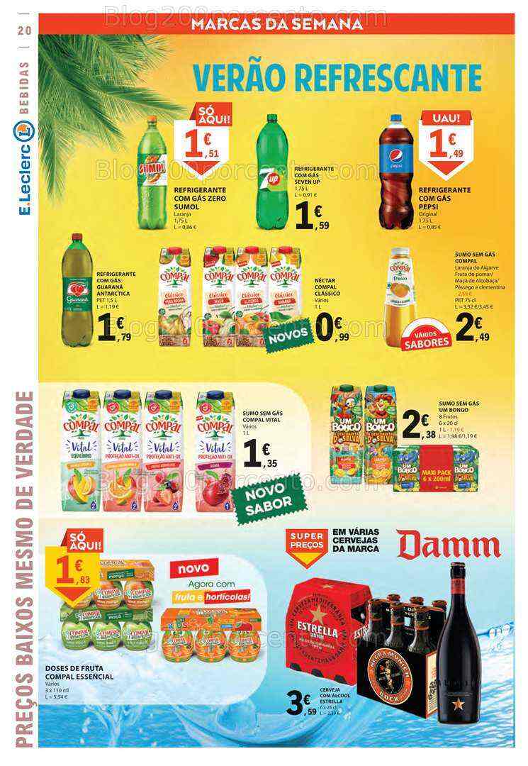 Antevisão Folheto E-LECLERC Promoções de 27 julho a 2 agosto