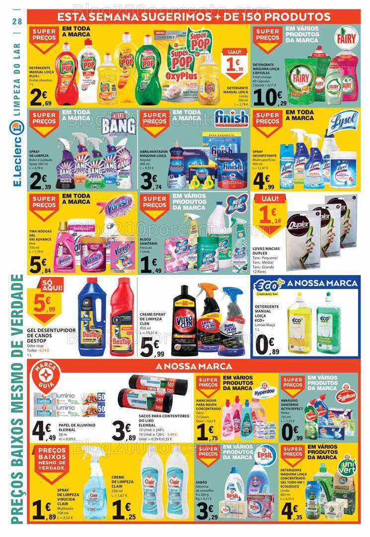 Antevisão Folheto E-LECLERC Promoções de 27 julho a 2 agosto