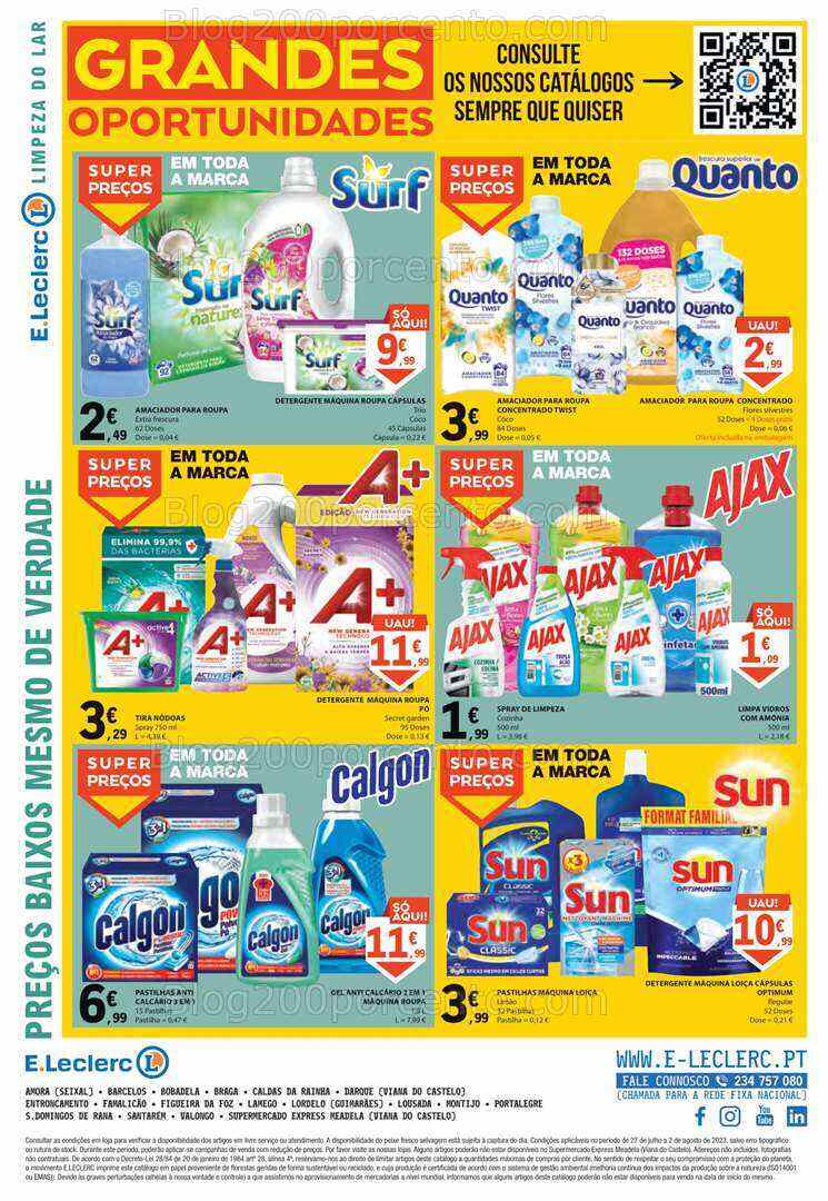 Antevisão Folheto E-LECLERC Promoções de 27 julho a 2 agosto