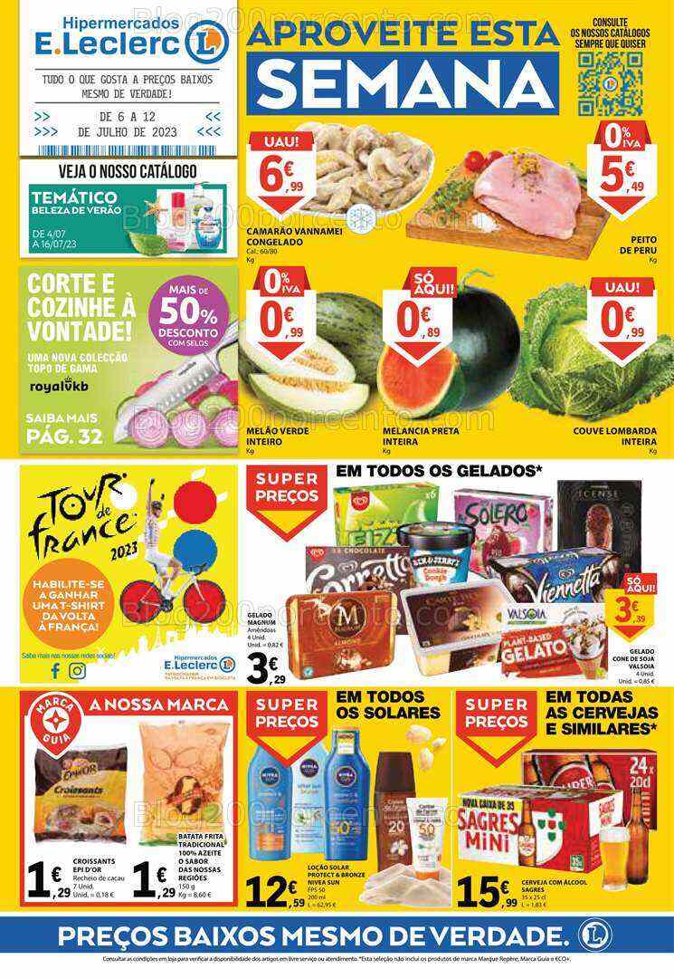 Antevisão Folheto E-LECLERC Promoções de 6 a 12 julho