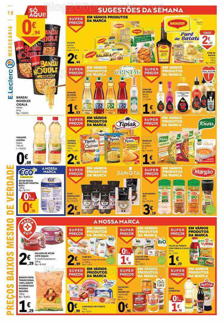 Antevisão Folheto E-LECLERC Promoções de 6 a 12 julho