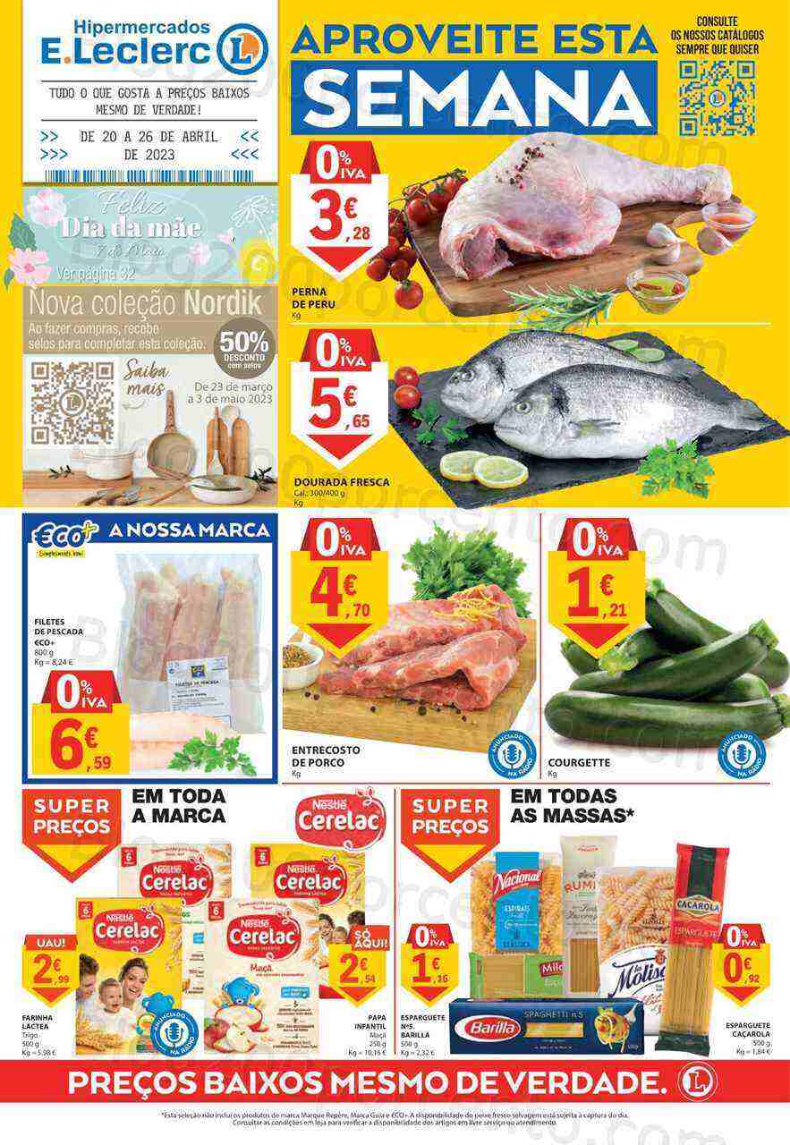 Antevisão Folheto E-LECLERC Promoções de 20 a 26 abril