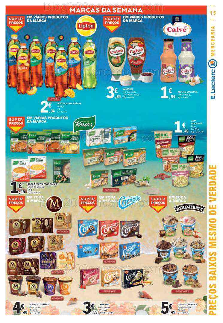 Antevisão Folheto E-LECLERC Promoções de 3 a 9 agosto