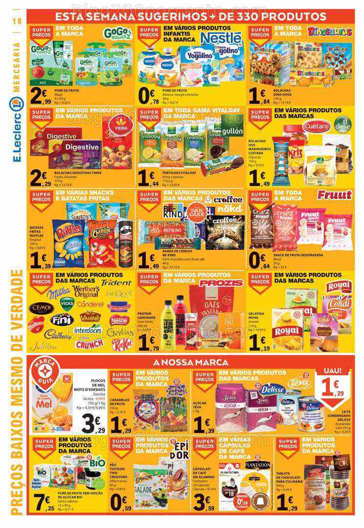 Antevisão Folheto E-LECLERC Promoções de 3 a 9 agosto
