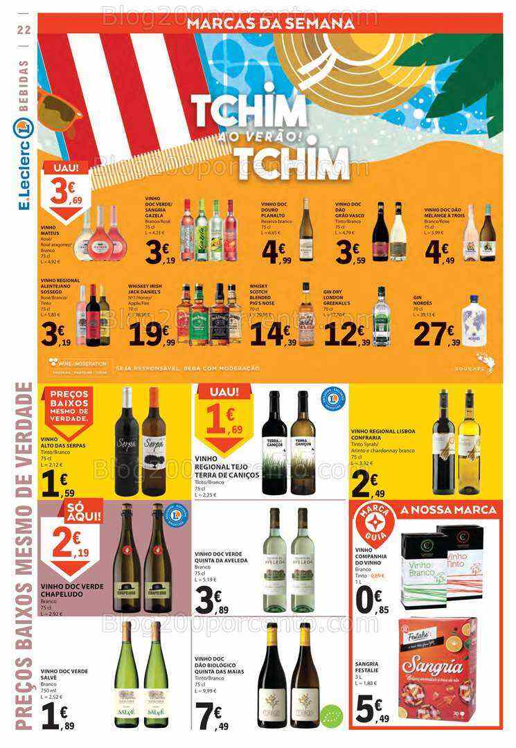 Antevisão Folheto E-LECLERC Promoções de 3 a 9 agosto