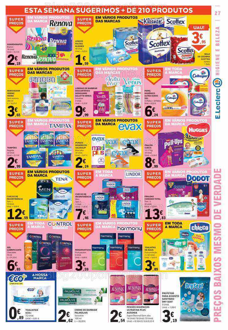 Antevisão Folheto E-LECLERC Promoções de 3 a 9 agosto