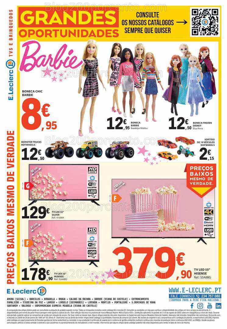 Antevisão Folheto E-LECLERC Promoções de 3 a 9 agosto